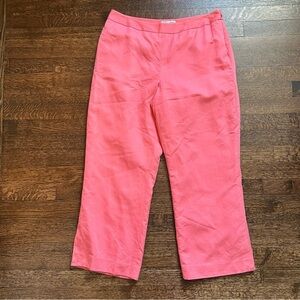 Pendleton size 12 silk blend salmon pink lined capris